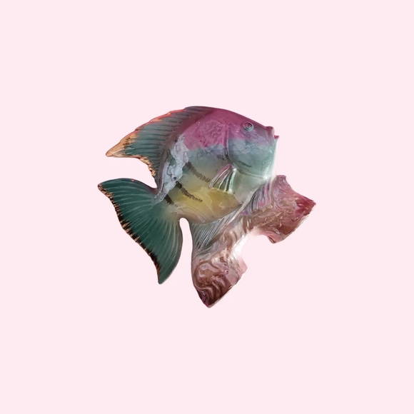 Large vintage iridescent fish figurine - Picture 3 of 5